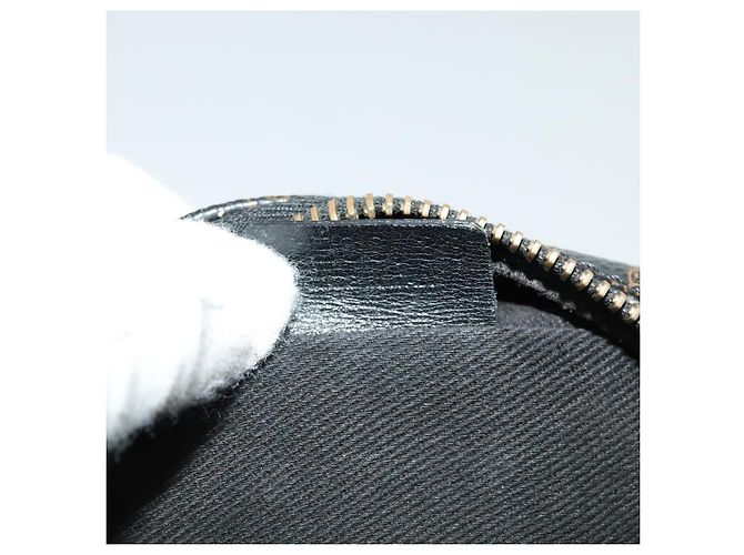 Céline Sac à épaule en toile Macadam CELINE en cuir PVC noir et or Auth ki5807 Doré - vue 12