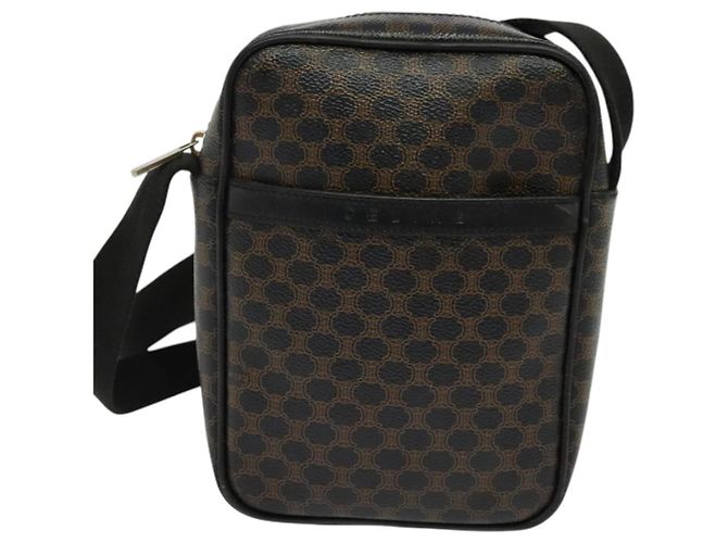 Céline Sac à épaule en toile Macadam CELINE en cuir PVC noir et or Auth ki5807 Doré - vue 13
