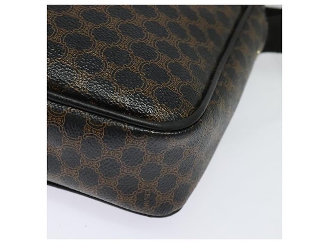 Céline Sac à épaule en toile Macadam CELINE en cuir PVC noir et or Auth ki5807 Doré - vue 14