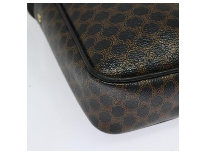 Céline Sac à épaule en toile Macadam CELINE en cuir PVC noir et or Auth ki5807 Doré - vue 15