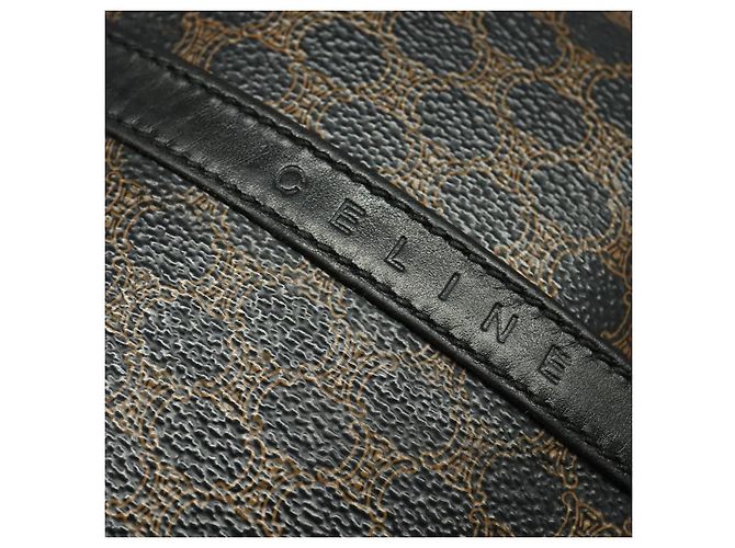 Céline Sac à épaule en toile Macadam CELINE en cuir PVC noir et or Auth ki5807 Doré - vue 17