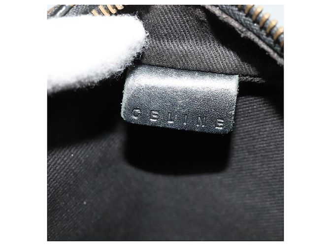 Céline Sac à épaule en toile Macadam CELINE en cuir PVC noir et or Auth ki5807 Doré - vue 18