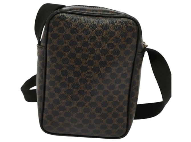 Céline Sac à épaule en toile Macadam CELINE en cuir PVC noir et or Auth ki5807 Doré - vue 2