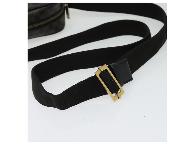 Céline Sac à épaule en toile Macadam CELINE en cuir PVC noir et or Auth ki5807 Doré - vue 7
