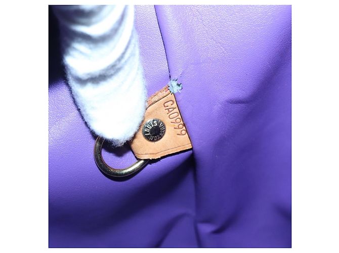 LOUIS VUITTON Borsa a Mano Monogram Vernis Houston Viola Viole M91093 Auth 132579 Porpora - vista 12