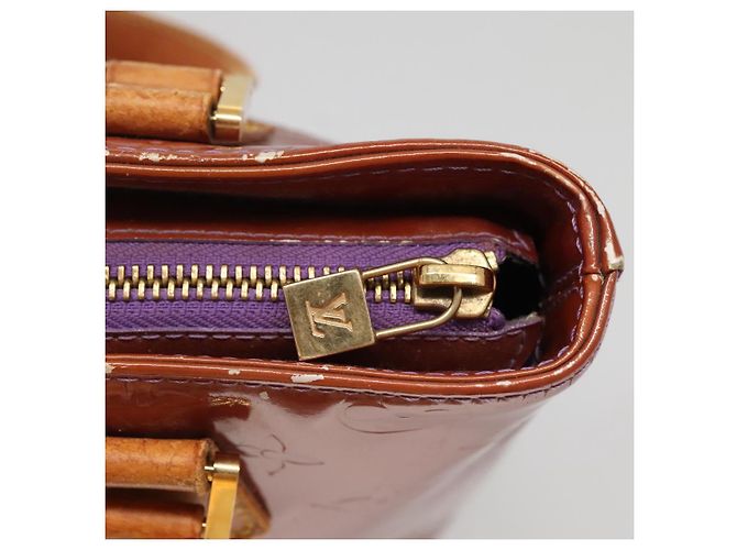 LOUIS VUITTON Borsa a Mano Monogram Vernis Houston Viola Viole M91093 Auth 132579 Porpora - vista 18