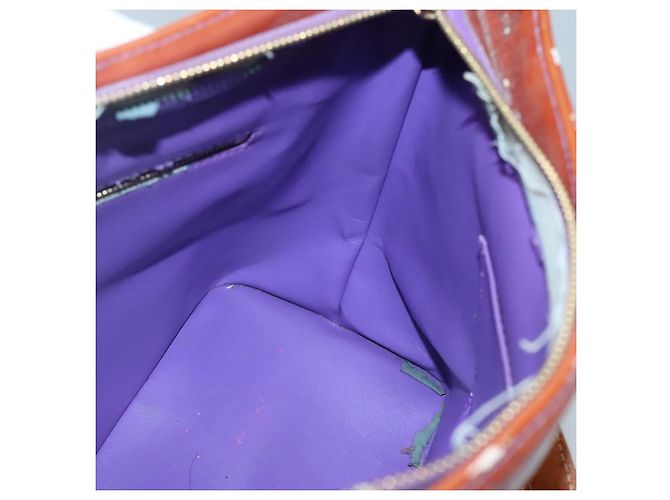 LOUIS VUITTON Borsa a Mano Monogram Vernis Houston Viola Viole M91093 Auth 132579 Porpora - vista 20