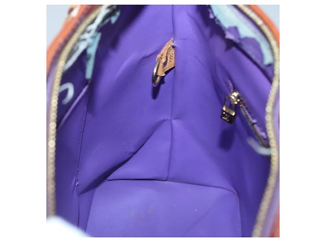 LOUIS VUITTON Borsa a Mano Monogram Vernis Houston Viola Viole M91093 Auth 132579 Porpora - vista 21