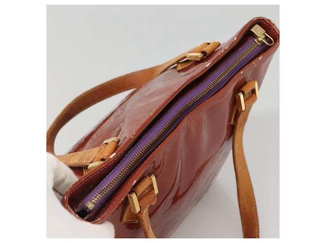 LOUIS VUITTON Borsa a Mano Monogram Vernis Houston Viola Viole M91093 Auth 132579 Porpora - vista 6