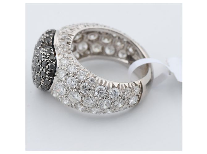 Anello Cuore in Diamante Nero De Grisogono, Taglia 51 Bianco - vista 5