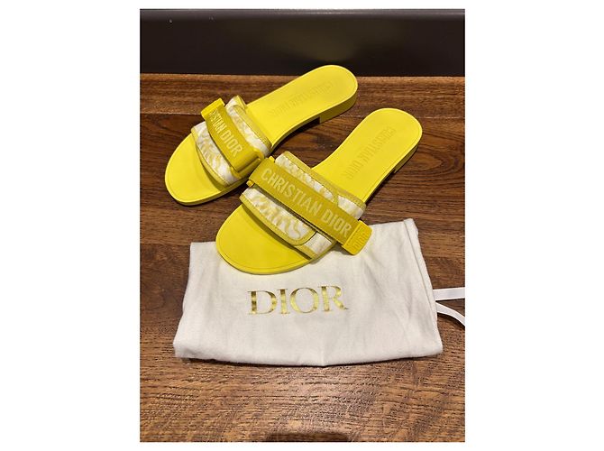 Sandali Dior Revolution Gialli in Tessuto e Gomma Giallo - vista 10