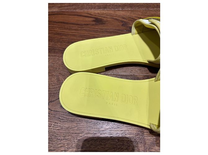 Sandali Dior Revolution Gialli in Tessuto e Gomma Giallo - vista 11