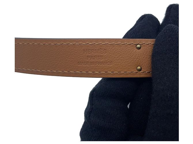 Hermès Kelly Gürtel 18 Gold Rosa Epsom Golden - Ansicht 10