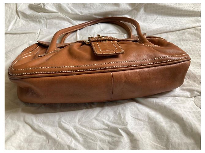 Borsa Céline in pelle color caramello - vista 5