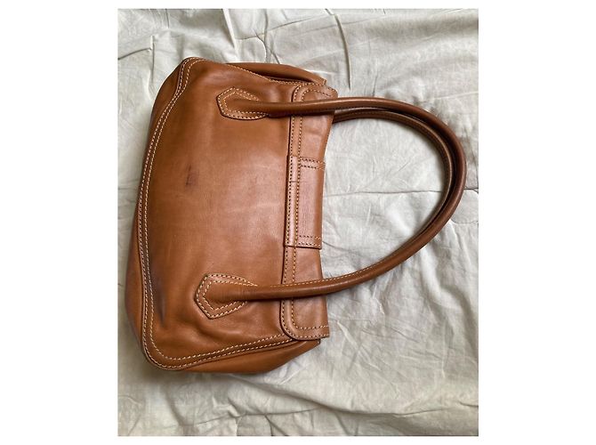 Borsa Céline in pelle color caramello - vista 6