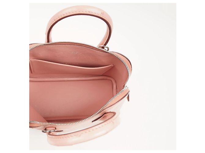 Hermès Mini Bolide Rosa in Pelle di Struzzo - vista 7