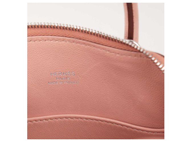Hermès Mini Bolide Rosa in Pelle di Struzzo - vista 8