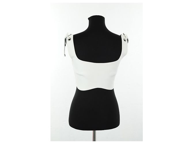 Autre Marque Top blanco sin mangas - vista 4