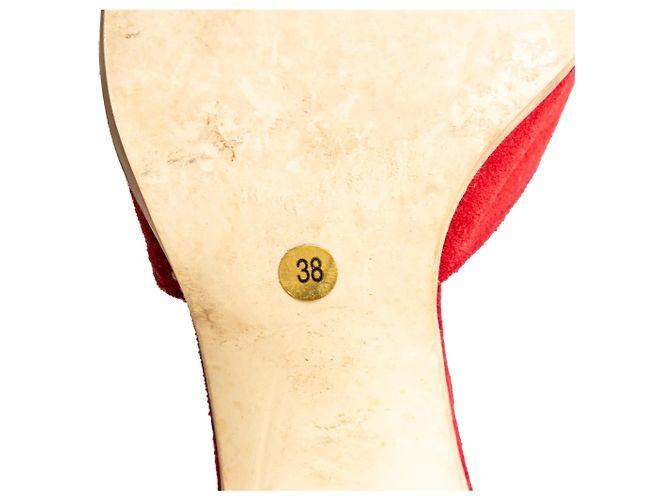Miu Miu Décolleté in Camoscio Rosso - vista 12