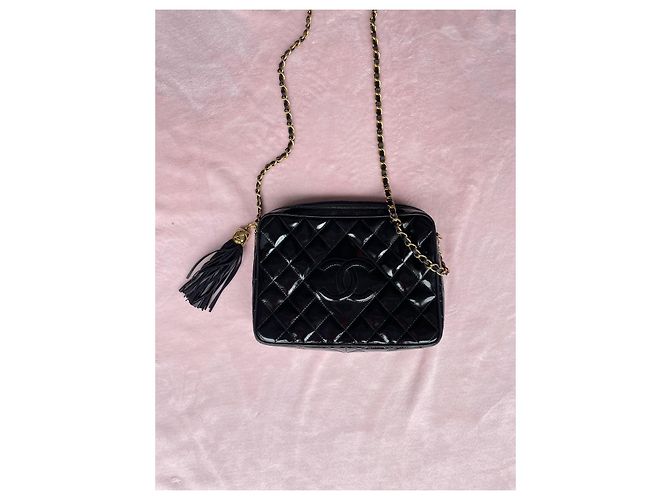 Camera vintage Chanel CC-Logo Kamera Umhängetasche Schwarz - Ansicht 2