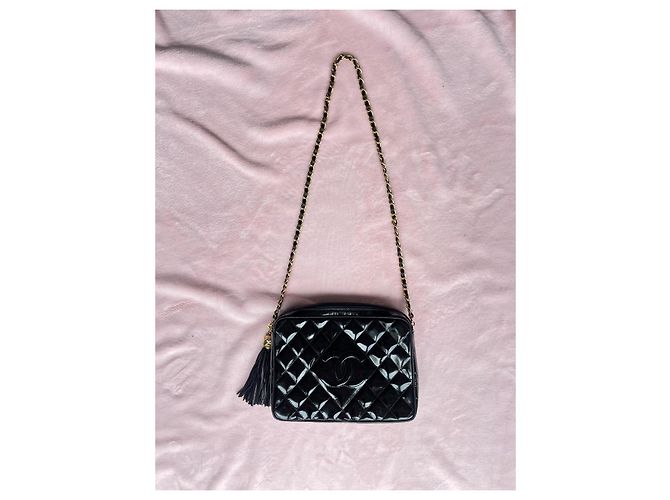 Camera vintage Chanel CC-Logo Kamera Umhängetasche Schwarz - Ansicht 3