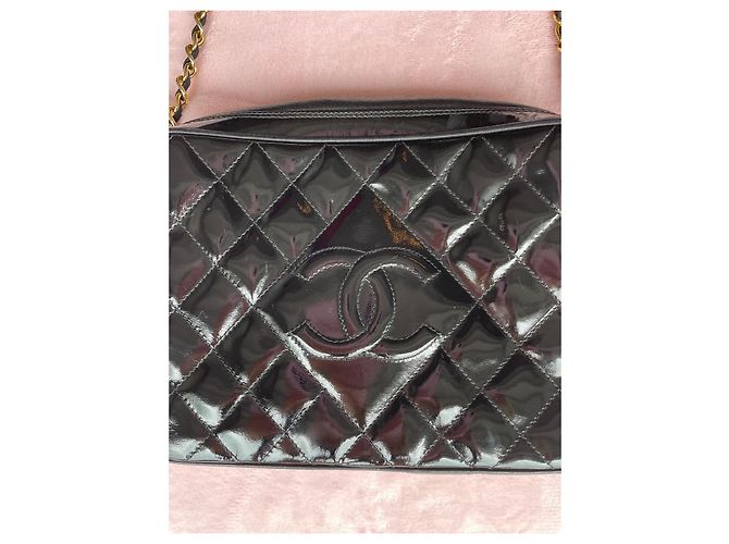 Camera vintage Chanel CC-Logo Kamera Umhängetasche Schwarz - Ansicht 4