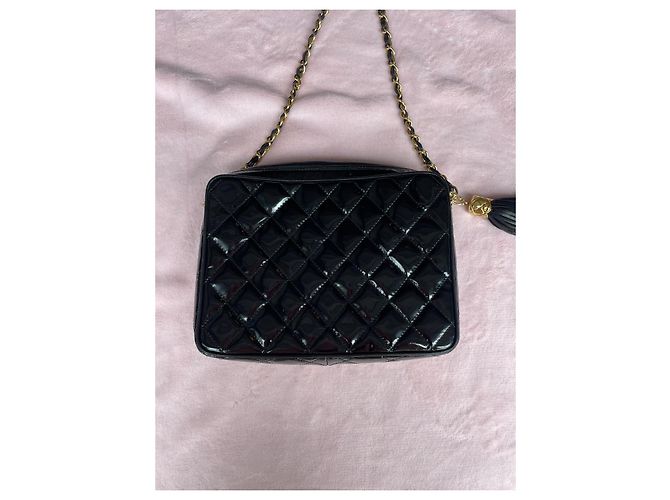 Camera vintage Chanel CC-Logo Kamera Umhängetasche Schwarz - Ansicht 5