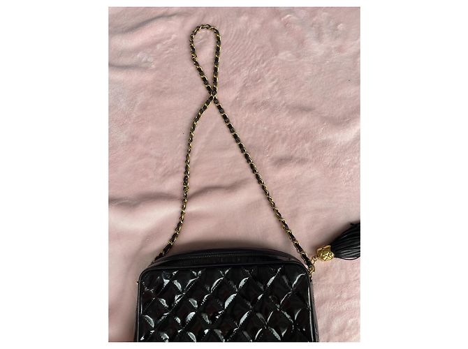 Camera vintage Chanel CC-Logo Kamera Umhängetasche Schwarz - Ansicht 6