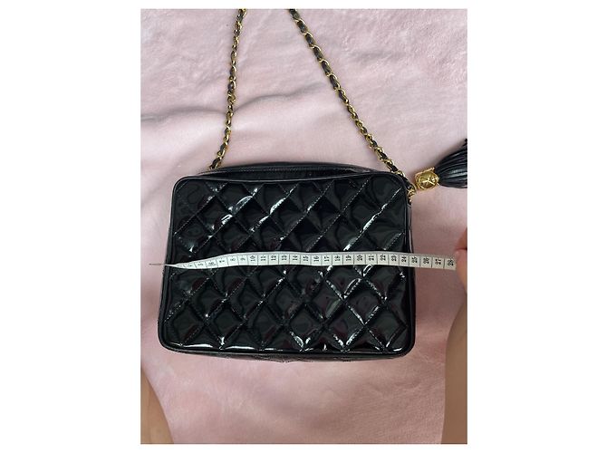 Camera vintage Chanel CC-Logo Kamera Umhängetasche Schwarz - Ansicht 8