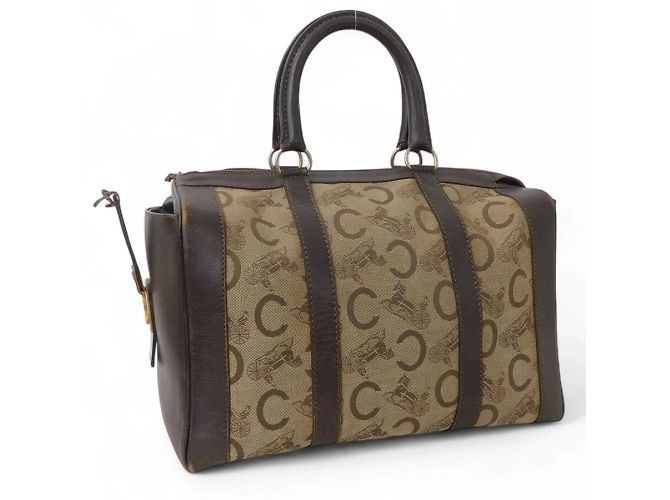 Celine Daoust Borsa a mano Celine C Macadam Canvas Marrone - vista 2