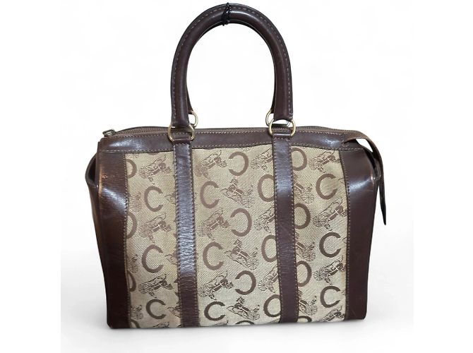 Celine Daoust Borsa a mano Celine C Macadam Canvas Marrone - vista 4