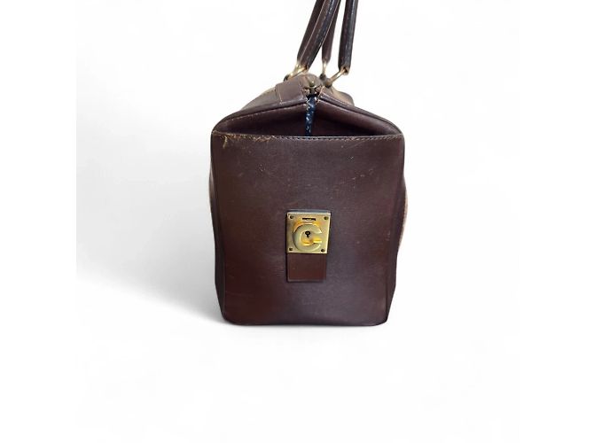 Celine Daoust Borsa a mano Celine C Macadam Canvas Marrone - vista 7