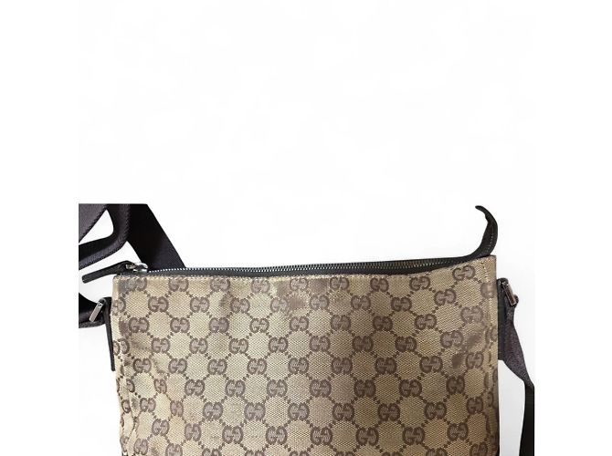 Borsa a spalla Gucci GG Canvas Beige - vista 5