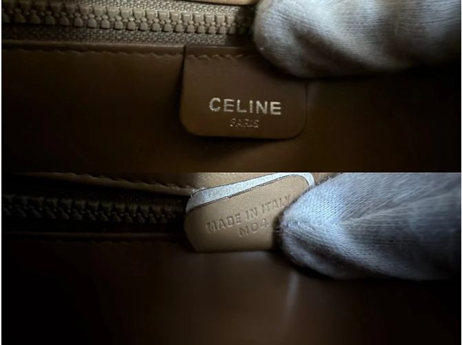 Celine Daoust Borsa a spalla Celine Macadam Canvas e pelle marrone - vista 10