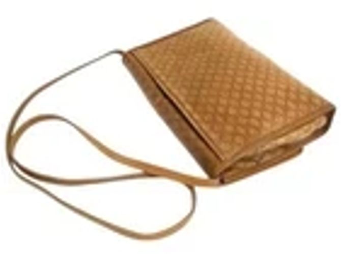 Celine Daoust Borsa a spalla Celine Macadam Canvas e pelle marrone - vista 12