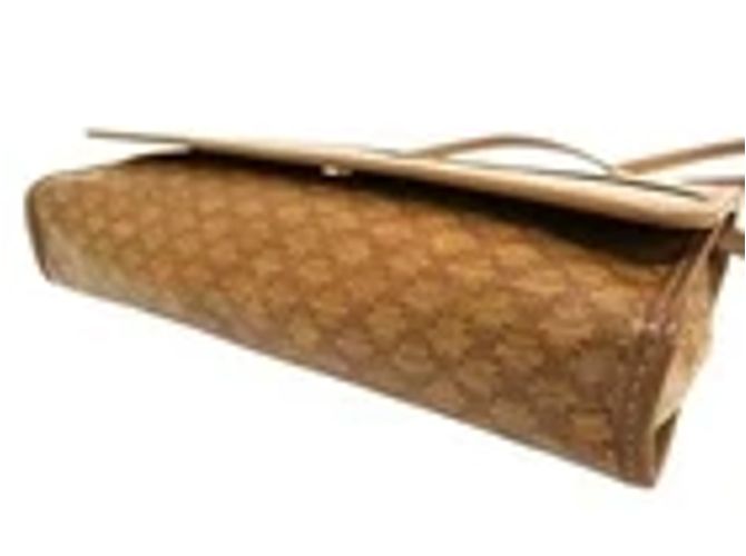 Celine Daoust Borsa a spalla Celine Macadam Canvas e pelle marrone - vista 13