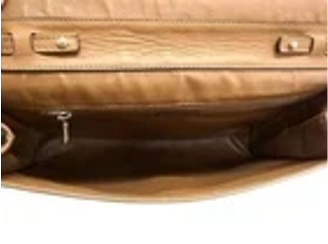 Celine Daoust Borsa a spalla Celine Macadam Canvas e pelle marrone - vista 14