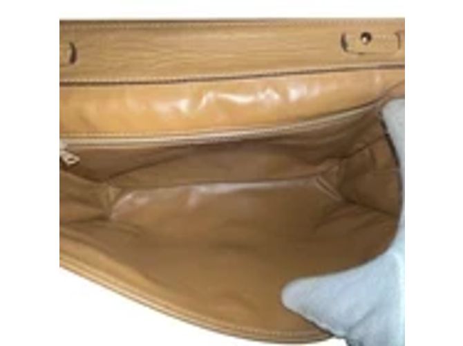 Celine Daoust Borsa a spalla Celine Macadam Canvas e pelle marrone - vista 4