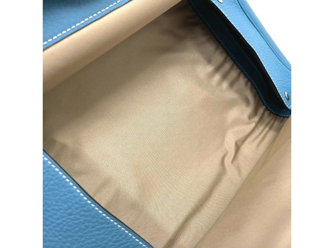 Borsa Pouch Equi di Hermès in Blu Paradiso - vista 11