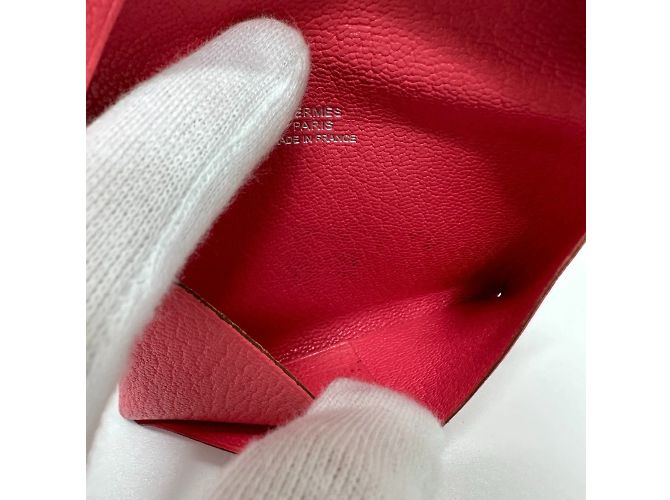 Tarjetero bifold Calvi de Hermès Rosa - vista 8