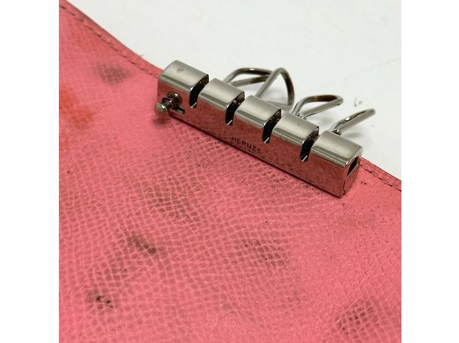Bearn 4-Ring Schlüsseletui von Hermès Pink - Ansicht 10