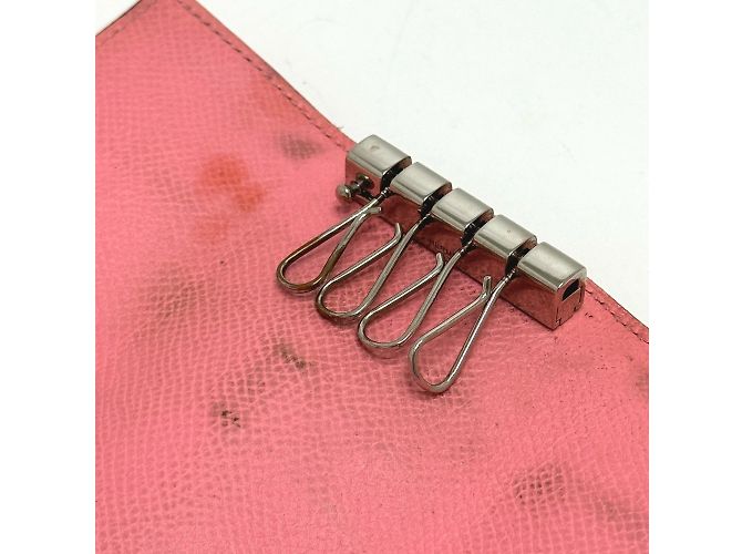 Bearn 4-Ring Schlüsseletui von Hermès Pink - Ansicht 9