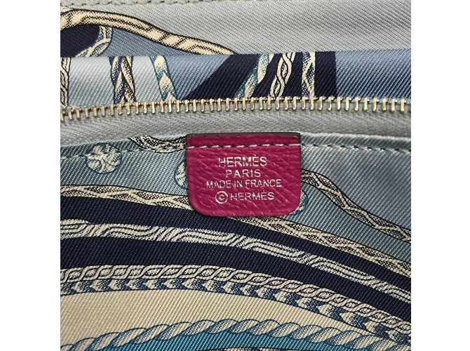 Cartera con cremallera redonda Azap Long Silk'in de Hermès Púrpura - vista 13