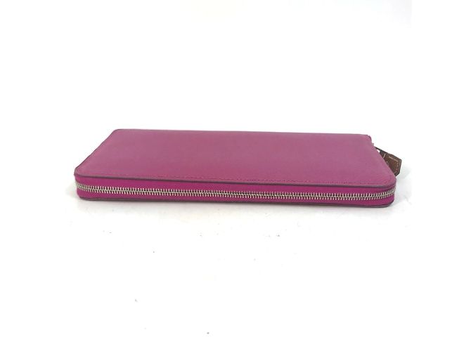 Cartera con cremallera redonda Azap Long Silk'in de Hermès Púrpura - vista 5