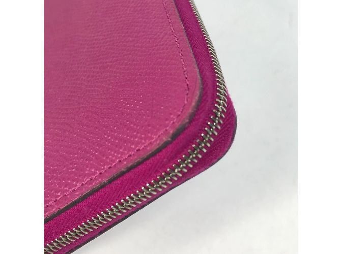 Cartera con cremallera redonda Azap Long Silk'in de Hermès Púrpura - vista 7