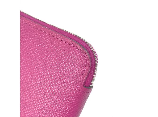Cartera con cremallera redonda Azap Long Silk'in de Hermès Púrpura - vista 9