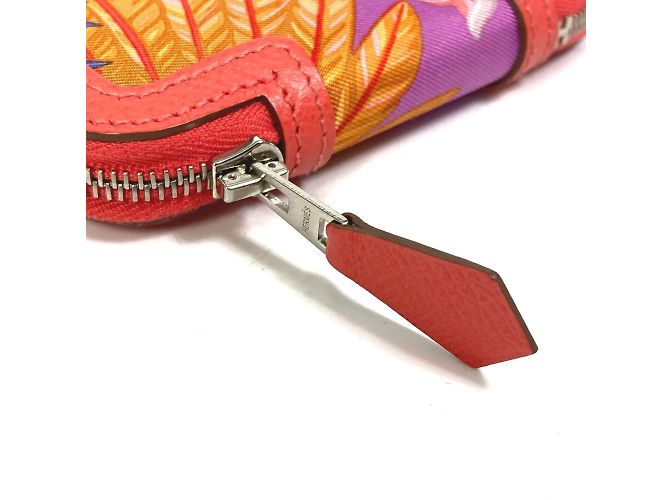 Hermès Billetera bifold Hermes Soie Cool Flamingo Party Rosa - vista 3