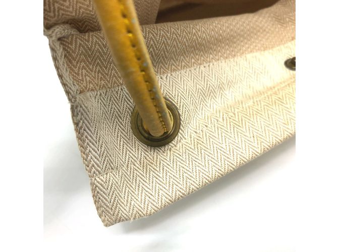 Hermès Borsa a Spalla Hermes Aline PM Toile Chevron Marrone Beige - vista 15