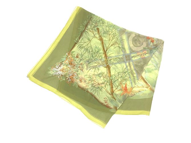 Foulard in seta Hermès verde - vista 3