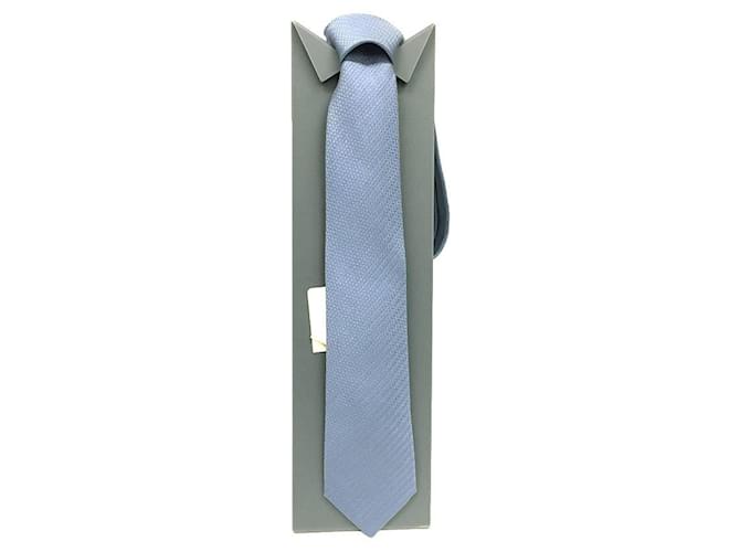 Cravatta in seta blu chiaro Hermès - vista 2